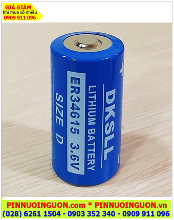 Pin DKSLL ER34615, Pin nuôi nguồn PLC DKSLL ER34615 lithium 3.6v 19000mAh chính hãng
